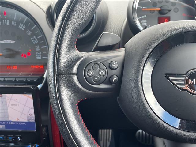 ＭＩＮＩ ジョンクーパーワークス　クロスオーバー　社外ナビ　Ｂｌｕｅｔｏｏｔｈ　ＴＶ　ＣＤ　ＤＶＤ　クルコン　横滑り防止　ＡＢＳ　ＥＴＣ　４ＷＤ　ＡＡＣ　ＭＴモードＡＴ　ドラレコ　純正フロアマット　オートライト　純正アルミホイール（12枚目）