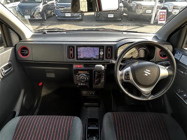 アルトターボRS ベースグレード 4WD/社外ナビ/Bluetooth/フルセグ/CD/DVD/レーダーブレーキサポート/バックカメラ/パドルシフト/ETC/オートライト/オートエアコン/アイドリングストップ/スマートキー(2枚目)