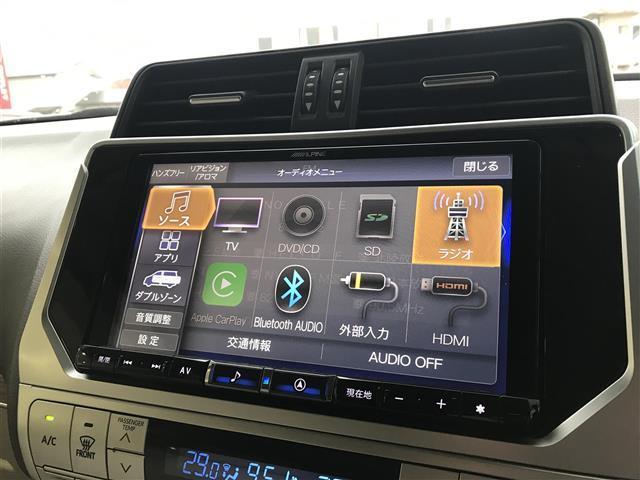 ランドクルーザープラド TX Lパッケージ サンルーフ/フリップダウンモニター/純正AW冬タイヤ車載/アルパイン9型ナビ/フルセグTV/Bluetooth/バックカメラ/プリクラッシュセーフティ/クリアランスソナー/レーンキープアシスト(7枚目)