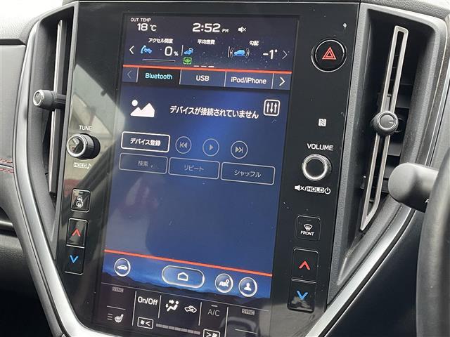 レヴォーグ ＳＴＩスポーツ　ＥＸ　アイサイトＸ　純正１１．６型ナビ　クルーズコントロール　バックモニター　フロント・サイドカメラ　ＳＴＩサイド・リヤエアロ　赤革シート　前席パワーシート　全席シートヒーター　ＬＥＤ　純正１８ＡＷ　ＥＴＣ（8枚目）