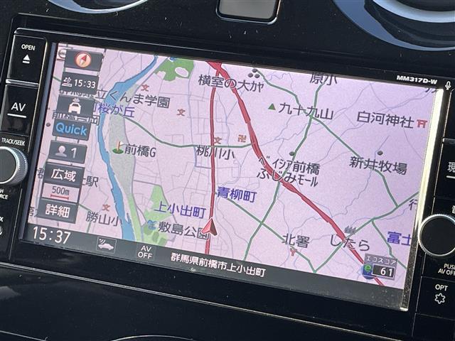 ノート e-パワー X 純正SDナビ フルセグ Bluetooth 前方ドライブレコーダー 前後コーナーセンサー ヒーターミラ パワーステアリング LEDヘッドライト 純正フロアマット 電動格納ミラー ステアリングスイッチ(6枚目)