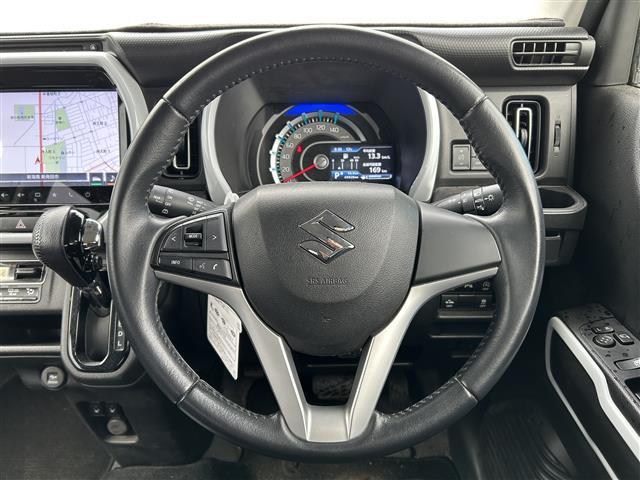 ハスラー ハイブリッドX 衝突軽減 全方位カメラ 純正ナビ(AM/FM/CD/DVD/BT/フルセグ)ETC アイドリングストップ コーナーセンサー シートヒーター 革巻きステアリング LEDヘッドライト フォグランプ(13枚目)