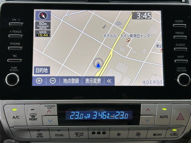 ランドクルーザープラド ＴＸ　Ｌパッケージ　ワンオーナー　衝突軽減　純正ナビ（ＡＭ／ＦＭ／ＢＴ／フルセグ）全方位カメラ　社外前後ドライブレコーダー　クルーズコントロール　ＢＳＭ　ＥＴＣ２．０　ベージュ革シート　シートヒーター　エアーシート（4枚目）
