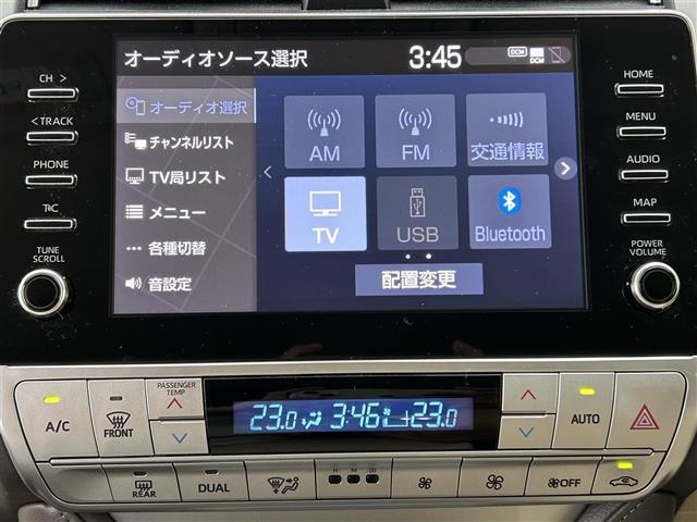 ランドクルーザープラド ＴＸ　Ｌパッケージ　ワンオーナー　衝突軽減　純正ナビ（ＡＭ／ＦＭ／ＢＴ／フルセグ）全方位カメラ　社外前後ドライブレコーダー　クルーズコントロール　ＢＳＭ　ＥＴＣ２．０　ベージュ革シート　シートヒーター　エアーシート（5枚目）