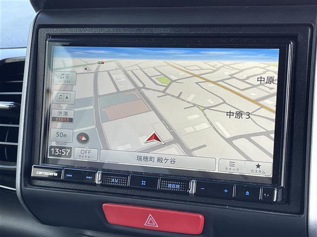 Ｎ－ＢＯＸカスタム Ｇ　ＳＳパッケージ　カロツェリアナビ　フルセグ　両側パワースライドドア　ＥＣＯＮ　あんしんパッケージ　プラズマクラスター搭載ＡＡＣ　アレルクリーンシート　純正フロアマット　ドアバイザー　純正フルエアロ　プッシュスタート（2枚目）