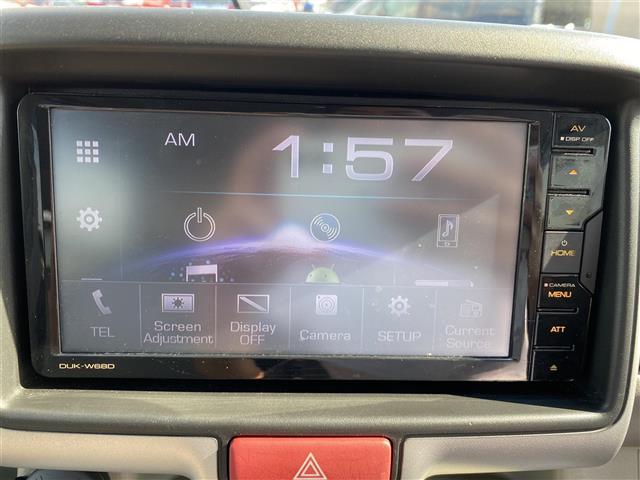 PZターボ 社外ディスプレイオーディオ/DVD/CD/Bluetooth/USB ETC バックカメラ スマートキー プッシュスタート リアヒーター 衝突軽減ブレーキ 左側パワースライドドア HID ハイルーフ(4枚目)