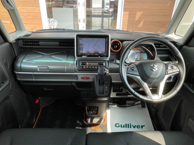 スペーシアギア ハイブリッドＸＺ　ターボ　禁煙車　全方位モニタ用カメラＰＫＧ　アダプティブクルコン　リアＰセンサー　衝突被害軽減ブレーキ　前後誤発進抑制　車線逸脱警報　ＬＥＤオートライト　ターボ　社外８型ナビ　両側パワスラ　前席シートヒーター（2枚目）