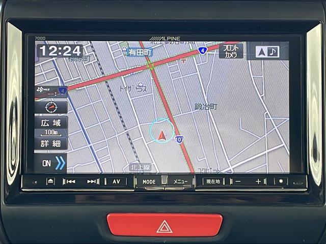 N-BOXカスタム G・ターボLパッケージ シティブレーキアシスト アルパインナビ バックC Bluetooth DVD再生 フルセグTV 両側パワースライドドア ハーフレザーシート シートヒーター 純正15インチAW パドルシフト ETC(19枚目)