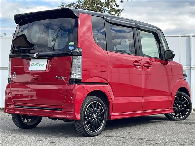 N-BOXカスタム G・ターボLパッケージ シティブレーキアシスト アルパインナビ バックC Bluetooth DVD再生 フルセグTV 両側パワースライドドア ハーフレザーシート シートヒーター 純正15インチAW パドルシフト ETC(40枚目)