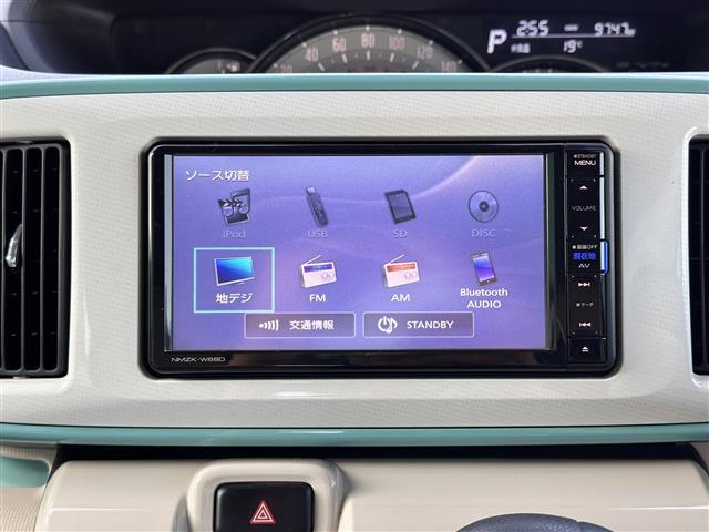 ムーヴキャンバス ＧメイクアップＶＳ　ＳＡＩＩＩ　スマートアシスト３　パノラマモニター　純正ナビ　運転席シートヒーター　両側電動スライドドア　ＬＥＤヘッドランプ　衝突回避支援ブレーキ機能　誤発進抑制制御機能　車線逸脱警報機能　オートハイビーム（5枚目）
