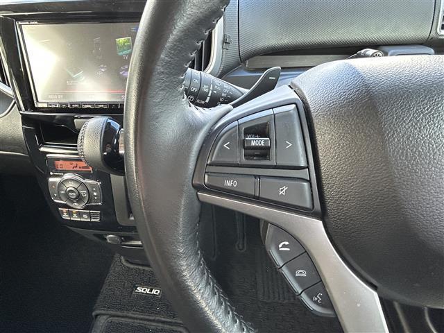 ソリオバンディット ハイブリッドMV セーフティサポート アダプティブクルーズコントロール 純正8インチナビ 全方位モニター ETC シートヒーター 両側電動スライドドア デュアルカメラブレーキサポート ハイビームアシスト 純正AW(9枚目)