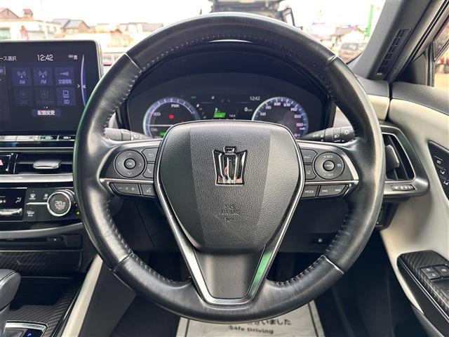 クラウンハイブリッド ＲＳアドバンス　モデリスタフルエアロ　セーフティパッケージプラス　セーフティセンス　レーダークルーズコントロール　ＢＳＭ　パノラミックビューモニター　純正１２．３インチナビ　デジタルインナーミラー　白革シート　ＥＴＣ（21枚目）