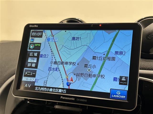 スマートフォーフォー ターボ ガラスルーフ 黒革 Panasonicナビ(CN-G1000VD) 純正オーディオ パドルシフト 前席シートヒーター 後ソナー キーレスキー 純正16インチAW(4枚目)