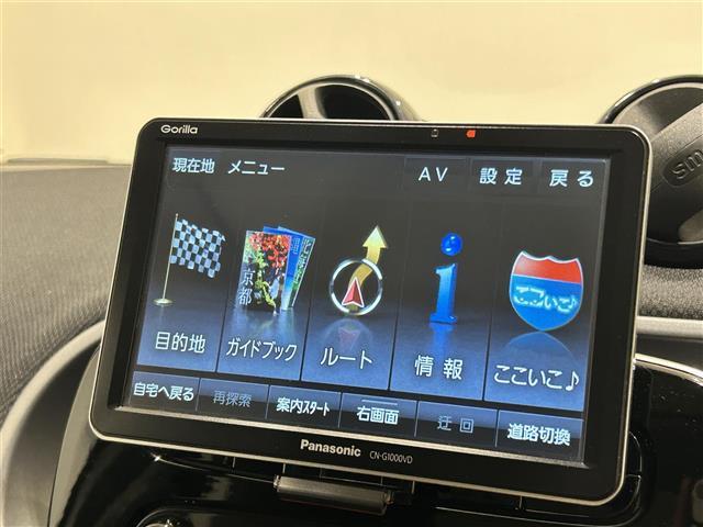 スマートフォーフォー ターボ ガラスルーフ 黒革 Panasonicナビ(CN-G1000VD) 純正オーディオ パドルシフト 前席シートヒーター 後ソナー キーレスキー 純正16インチAW(6枚目)