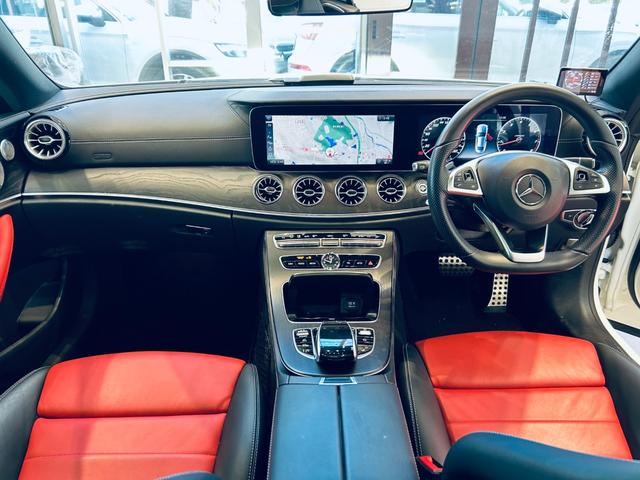 Eクラス E200 クーペ スポーツ レザーP レーダーセーフティP パノラマSR HUD Burmeste ACC 純ナビ TV 360°carplay 純19インチAW LEDヘッドライト BAM 赤黒革 メモリパワーシート ヒーター(2枚目)