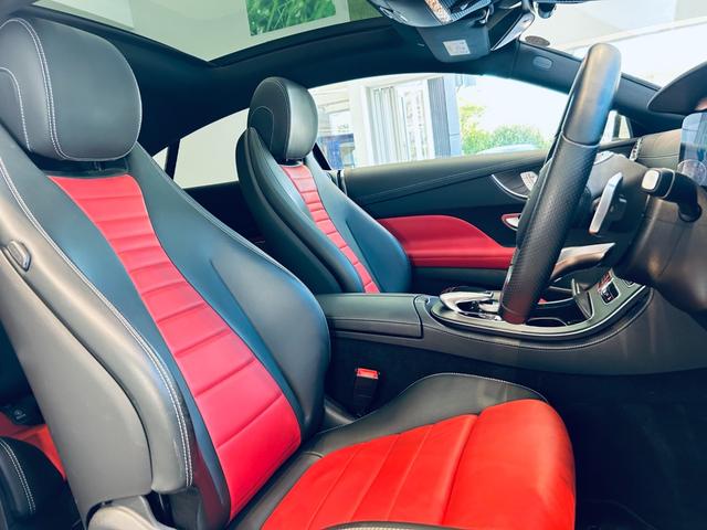 Eクラス E200 クーペ スポーツ レザーP レーダーセーフティP パノラマSR HUD Burmeste ACC 純ナビ TV 360°carplay 純19インチAW LEDヘッドライト BAM 赤黒革 メモリパワーシート ヒーター(38枚目)