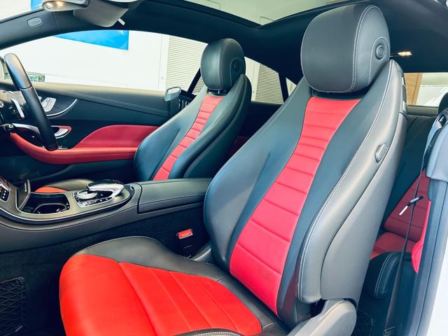 Eクラス E200 クーペ スポーツ レザーP レーダーセーフティP パノラマSR HUD Burmeste ACC 純ナビ TV 360°carplay 純19インチAW LEDヘッドライト BAM 赤黒革 メモリパワーシート ヒーター(42枚目)