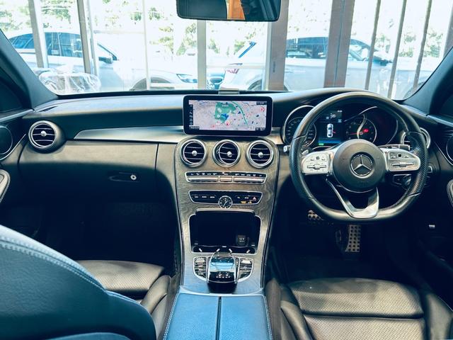 Ｃクラス Ｃ２００アバンギャルド　ＡＭＧライン　レーダーセーフティＰ　純正ナビ　ＴＶ　バックカメラ　ａｐｐｌｅｃａｒｐｌａｙ　純正１８インチＡＷ　ＬＥＤヘッドライト　ＡＣＣ　ＢＳＭ　クリアランスソナー　黒革　メモリパワーシート　シートヒーター（2枚目）