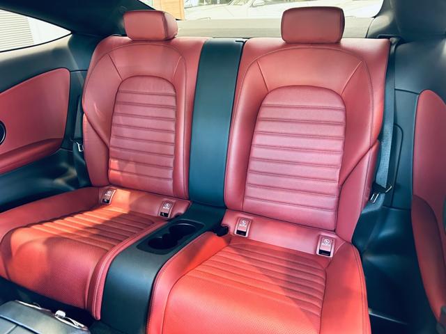 Cクラス C180クーペスポーツレザーエクスクルシブパッケージ レーダーセーフティ パノラマSR HUD ACC 純正ナビ TV バックカメラ applecarplay 純正19インチAW LEDヘッドライト BSM 赤革 メモリ付きパワーシート シートヒーター(44枚目)