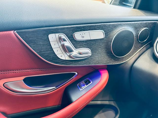 Cクラス C180クーペスポーツレザーエクスクルシブパッケージ レーダーセーフティ パノラマSR HUD ACC 純正ナビ TV バックカメラ applecarplay 純正19インチAW LEDヘッドライト BSM 赤革 メモリ付きパワーシート シートヒーター(50枚目)