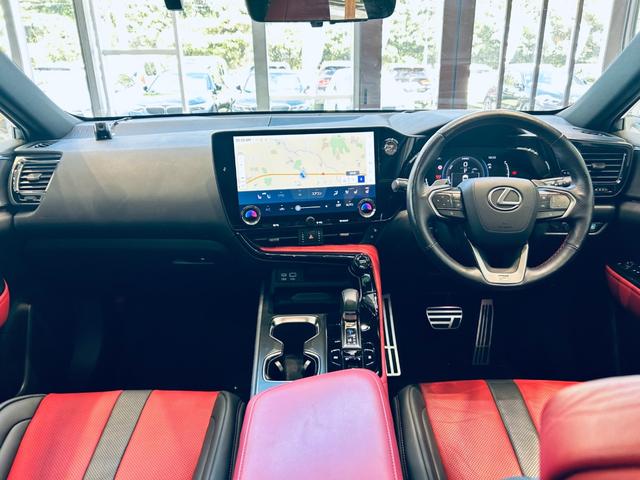 NX NX350h Fスポーツ パノラマSR HUD ACC 純正ナビ 地デジTV 360°カメラ carplay 純20インチAW 三眼LED 電動リアゲート 赤黒革 パワーシート エアシートヒーター ワイヤレス充電 プリクラ(2枚目)