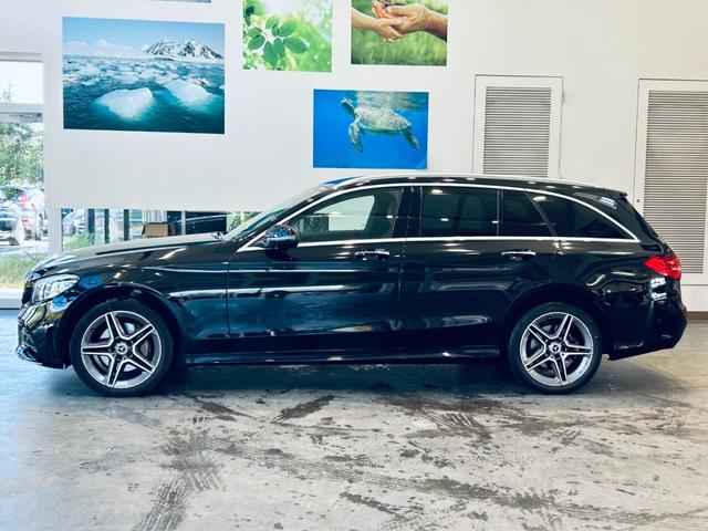 Cクラスステーションワゴン C220dステーションワゴンロレウスEDスポツプラP レザーEXC レーダーセーフティ 1オーナー HUD ACC Burmeste 純正ナビ TV 360°carplay 純18インチAW LED 電動リアゲート 赤革 メモリパワーシート エアシート(9枚目)