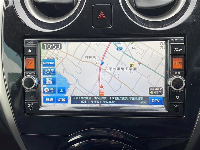 ノート ＸＶセレ　＋セーフ　純正ナビ／フルセグテレビ／ＣＤ，ＤＶＤ再生機能／アラウンドビューモニター／前後ドライブレコーダー／前後コーナーセンサー／ＥＴＣ／スペアキー（14枚目）
