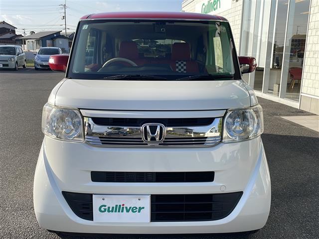 N-BOXスラッシュ G・Lインテリアカラーパッケージ 禁煙車 パナソニック製SDナビ バックカメラ 衝突被害軽減 エマージェンシーストップシグナル ETC LEDヘッドライト オートライト 電格ミラー パーキングブレーキ スマートキー プッシュスタート(3枚目)