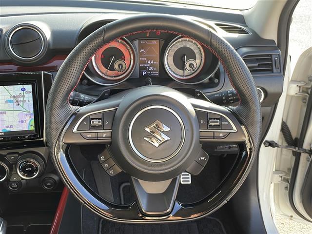 スイフトスポーツ ベースグレード ☆純正SDナビ(フルセグTV/CD,DVD再生/BT)/☆アラウンドビューモニター/☆シートヒーター/☆ローダウン/☆HKSマフラー/☆ビルトインETC/☆純正フロアマット/☆オートライト(17枚目)