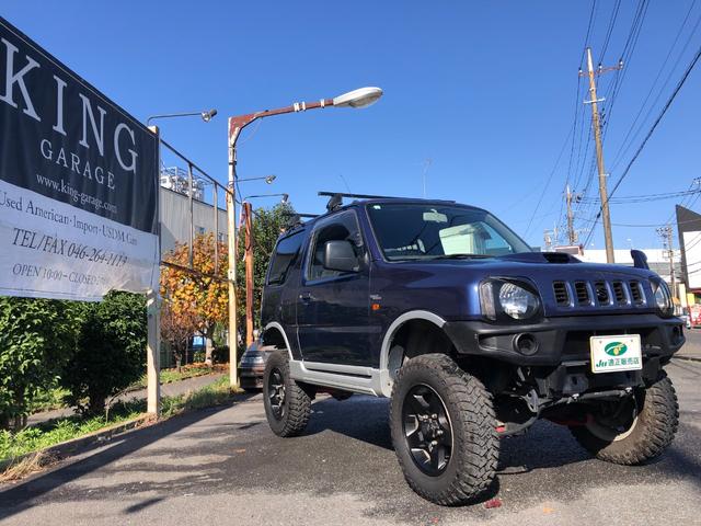 ジムニー ワイルドウインド　８０周年記念車　４ＷＤ　モーターファーム３インチリフトアップ　社外ラテラル　社外マフラ－　社外１６インチアルミ　マッドタイヤ　ロングブレーキホース　ＬＥＤヘッド　ＬＥＤテール　背面タイヤ　ＥＴＣ（37枚目）