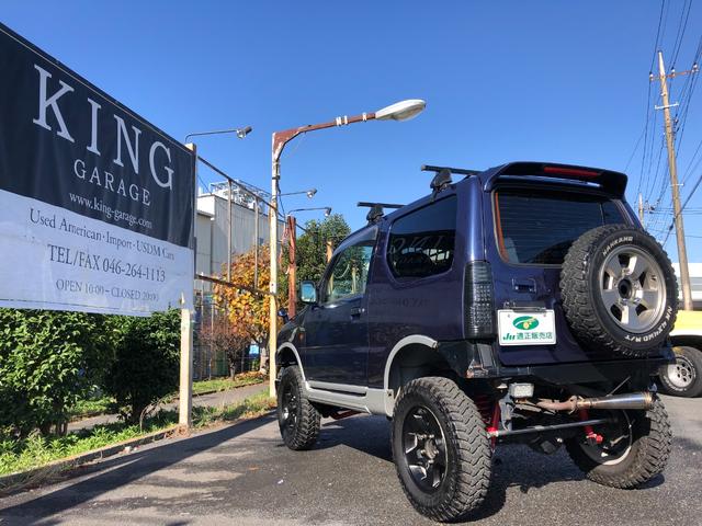 ジムニー ワイルドウインド　８０周年記念車　４ＷＤ　モーターファーム３インチリフトアップ　社外ラテラル　社外マフラ－　社外１６インチアルミ　マッドタイヤ　ロングブレーキホース　ＬＥＤヘッド　ＬＥＤテール　背面タイヤ　ＥＴＣ（38枚目）