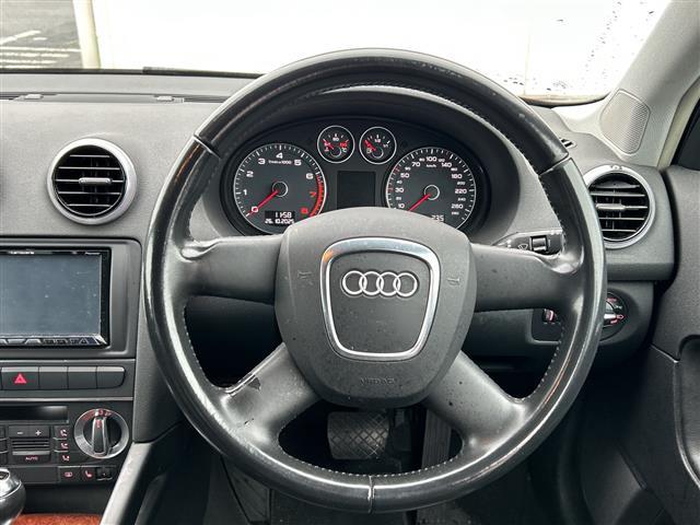 A3 スポーツバック1.4TFSI ナビAVIC-ZH08 黒革シート シートヒーター ETC フルセグTV BT DVD フロアマット キーレス 横滑り防止 バックセンサー キセノンライト オートライト 16インチブラックAW(14枚目)