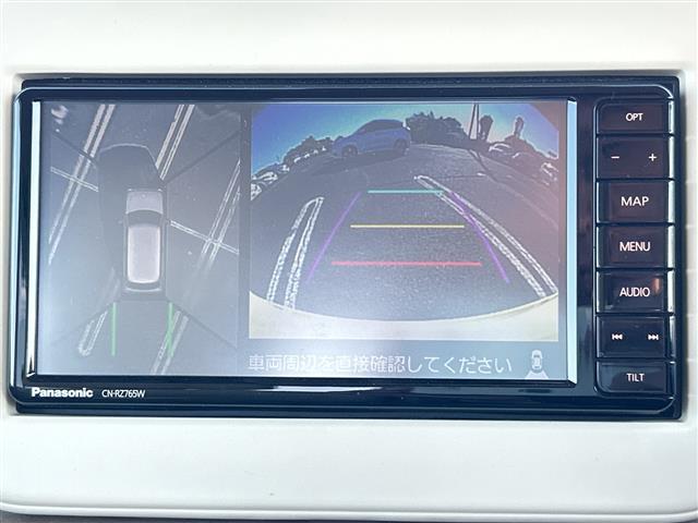 アルトラパン Ｘ　純正メモリーナビ（ＣＮ－ＲＺ７６５Ｗ）　全方位カメラ　シートヒーター　デュアルセンサーブレーキサポート　ＢＴ　スマートキー　純正フロアマット　純正ＡＷ　コーナーセンサー　サイドバイザー　ＨＩＤライト（5枚目）