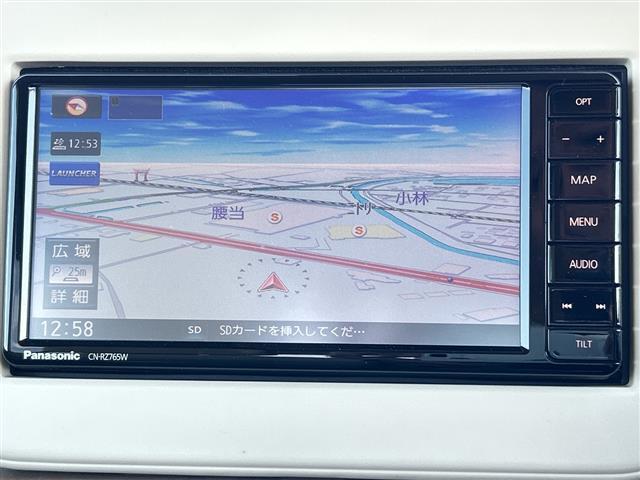 アルトラパン Ｘ　純正メモリーナビ（ＣＮ－ＲＺ７６５Ｗ）　全方位カメラ　シートヒーター　デュアルセンサーブレーキサポート　ＢＴ　スマートキー　純正フロアマット　純正ＡＷ　コーナーセンサー　サイドバイザー　ＨＩＤライト（6枚目）