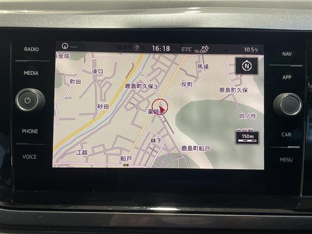 ポロ TSIハイライン メーカーナビ 社外AW ブラインドスポットモニター ステアリングスイッチ クルコンレーダー プッシュスタート ETC2.0 社外ドラレコ パーキングアシスト フォグランプ(3枚目)