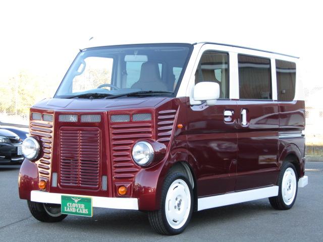 エブリイ PA フレンチバス仕様 両側スライド Hライトレベライザー オーバーヘッドシェルフ ラジオ フラットシート プライバシィガラス 運転席・助手席エアバッグ ABS ハイルーフ 15インチアルミ(14枚目)