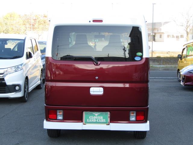 エブリイ PA フレンチバス仕様 両側スライド Hライトレベライザー オーバーヘッドシェルフ ラジオ フラットシート プライバシィガラス 運転席・助手席エアバッグ ABS ハイルーフ 15インチアルミ(19枚目)