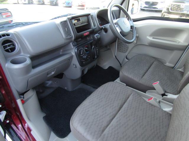 エブリイ PA フレンチバス仕様 両側スライド Hライトレベライザー オーバーヘッドシェルフ ラジオ フラットシート プライバシィガラス 運転席・助手席エアバッグ ABS ハイルーフ 15インチアルミ(29枚目)