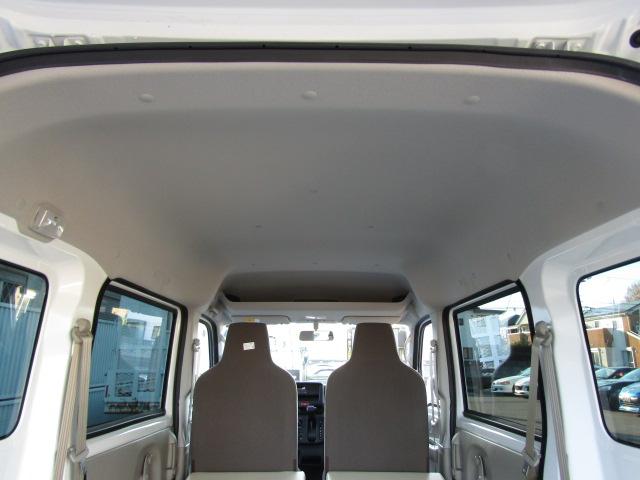 エブリイ PA フレンチバス仕様 両側スライド Hライトレベライザー オーバーヘッドシェルフ ラジオ フラットシート プライバシィガラス 運転席・助手席エアバッグ ABS ハイルーフ 15インチアルミ(38枚目)