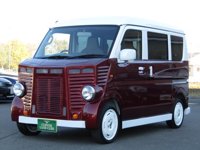 エブリイ PA フレンチバス仕様 両側スライド Hライトレベライザー オーバーヘッドシェルフ ラジオ フラットシート プライバシィガラス 運転席・助手席エアバッグ ABS ハイルーフ 15インチアルミ(42枚目)