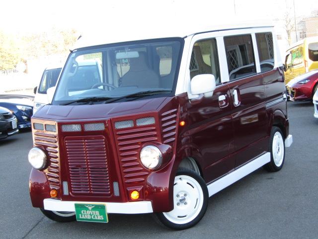 エブリイ PA フレンチバス仕様 両側スライド Hライトレベライザー オーバーヘッドシェルフ ラジオ フラットシート プライバシィガラス 運転席・助手席エアバッグ ABS ハイルーフ 15インチアルミ(55枚目)