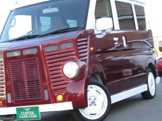 エブリイ PA フレンチバス仕様 両側スライド Hライトレベライザー オーバーヘッドシェルフ ラジオ フラットシート プライバシィガラス 運転席・助手席エアバッグ ABS ハイルーフ 15インチアルミ(56枚目)