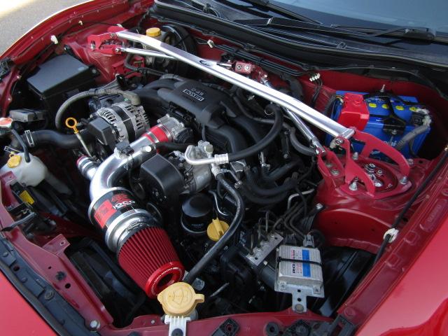 BRZ R MTモード STiエアロ ROWENリアスポ BLITZ車高調 HKSマフラー Rmajicタワーバー ADVAN18AW ナビ・TV DVD USB・BT BLITZタッチブレイン 1オーナー(68枚目)