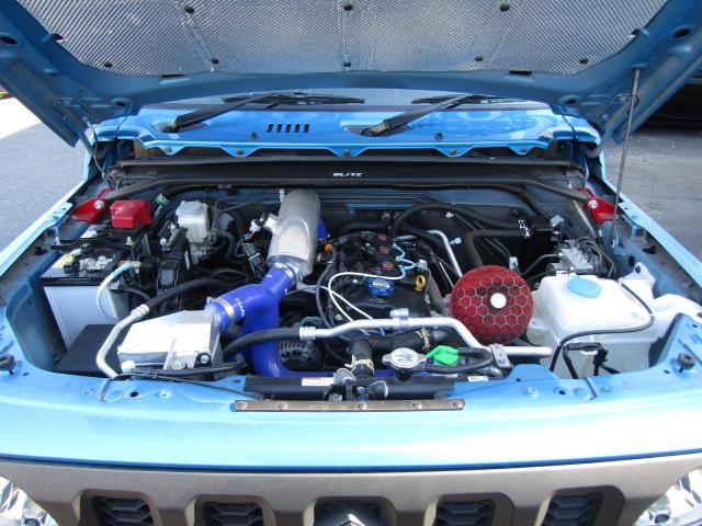 ジムニー XL BLITZタワーバー HKSエアクリ Defiターボ計 C.L.LINKホース GReddyキャップ LODIO DRIVE16AW OKADA PROJECTSプラグ GEOLANDARタイヤ(69枚目)