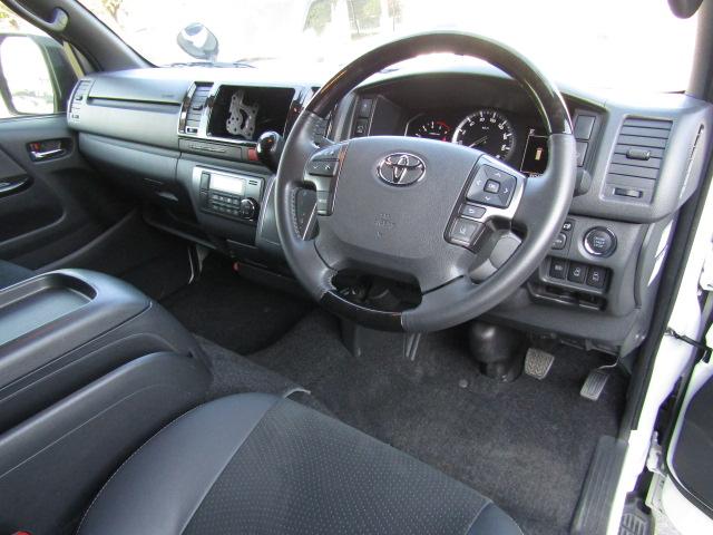 ハイエースバン スーパーGL ダークプライムII セーフティセンス/レーダークルーズ/衝突軽減ブレーキ/レーンキープアシスト/コーナーセンサー/両側電動スライドドア/ETC/半革シート/MTモード/LED/フォグ/モデリスタフロントリップ/(10枚目)