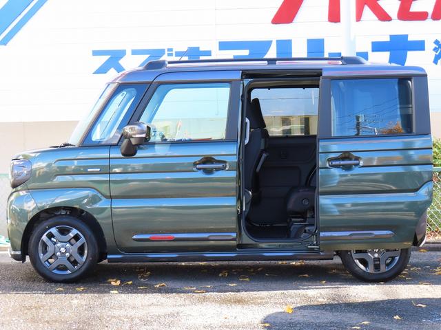 スペーシア ギア　ＨＹＢＲＩＤ　ＸＺターボ　全方位モニター付メモリーナビ　スズキコネクト　パドルシフト　両側電動スライドドア　ＬＥＤヘッドランプ　キーレスプッシュスタート　ルーフレール　アダプティブクルーズコントロール　Ｓオーディオスイッチ　電動パーキングブレーキ（12枚目）