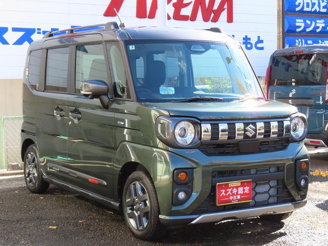 スペーシア ギア　ＨＹＢＲＩＤ　ＸＺターボ　全方位モニター付メモリーナビ　スズキコネクト　パドルシフト　両側電動スライドドア　ＬＥＤヘッドランプ　キーレスプッシュスタート　ルーフレール　アダプティブクルーズコントロール　Ｓオーディオスイッチ　電動パーキングブレーキ（24枚目）