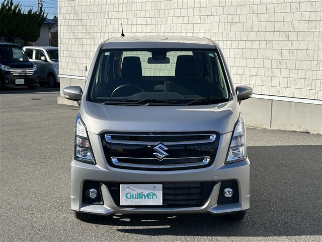 ワゴンＲスティングレー ハイブリッドＸ　禁煙車　４ＷＤ　社外オーディオ　アイドリングストップ　コーナーセンサー　衝突被害軽減ブレーキ　車線逸脱警報　横滑り防止装置　盗難防止装置　ＬＥＤヘッドライト　シートヒーター　冬タイヤ積み込み（2枚目）