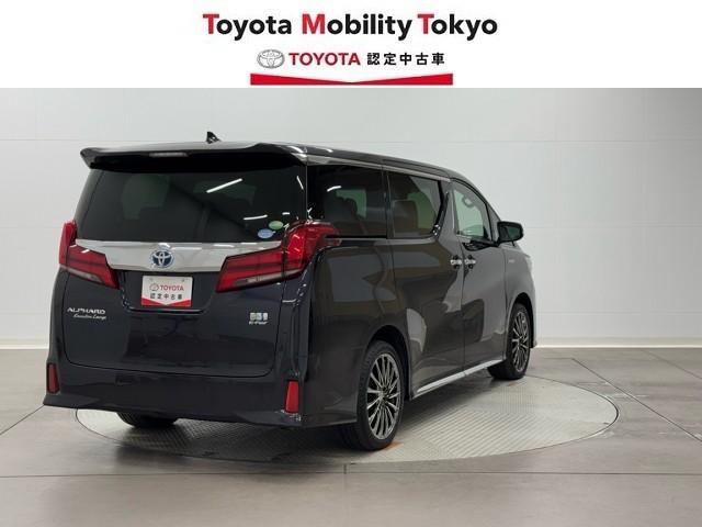 アルファードハイブリッド エグゼクティブラウンジS LEDランプ ダブルエアコン レザーシート 4WD アルミ ミュージックプレイヤー接続可 DVDプレーヤー ETC ドラレコ クルーズコントロール スマートキー 電動シート AC100V PW 記録簿(2枚目)