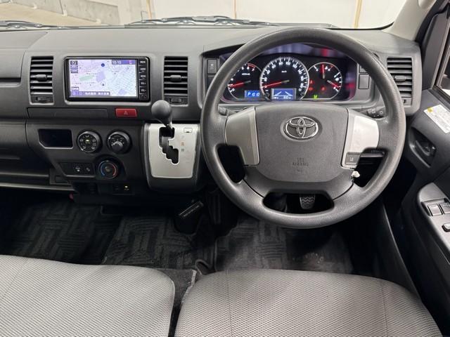 ハイエースバン WEL クルマイスシヨウB メモリーナビ バックカメラ ワンセグ 衝突被害軽減ブレーキ ABS ドライブレコーダー キーレス イモビライザー パワーウィンドウ 片側電動スライドドア 横滑り防止装置 ハロゲンライト 記録簿(8枚目)